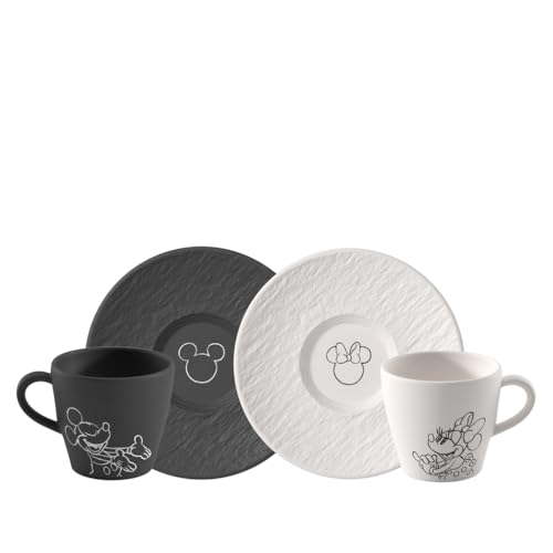 ManRock Mickey Mouse Kaffeetasse mit Untertasse 4tlg.
