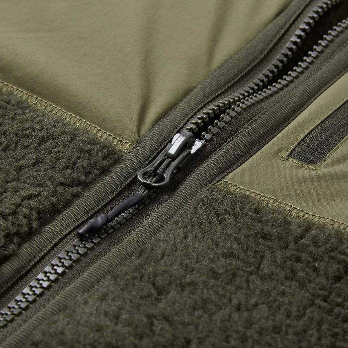 Zipper, Reißverschluss, Jacket, Fleece, Olive green