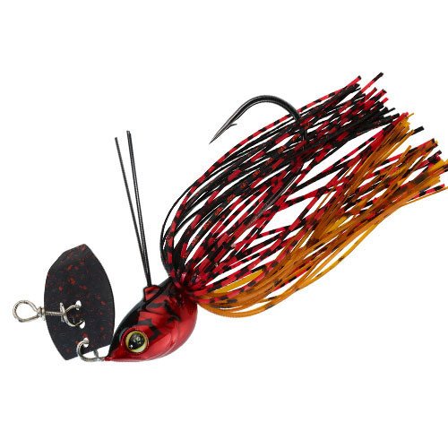 angeln lure, Jig, Quaste, rot schwarz, Haken