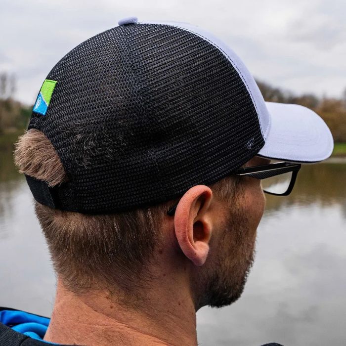 Baseballkappe, Mesh-Hut, Schwarz/Weiß, Trucker-Kappe, verstellbarer Riemen