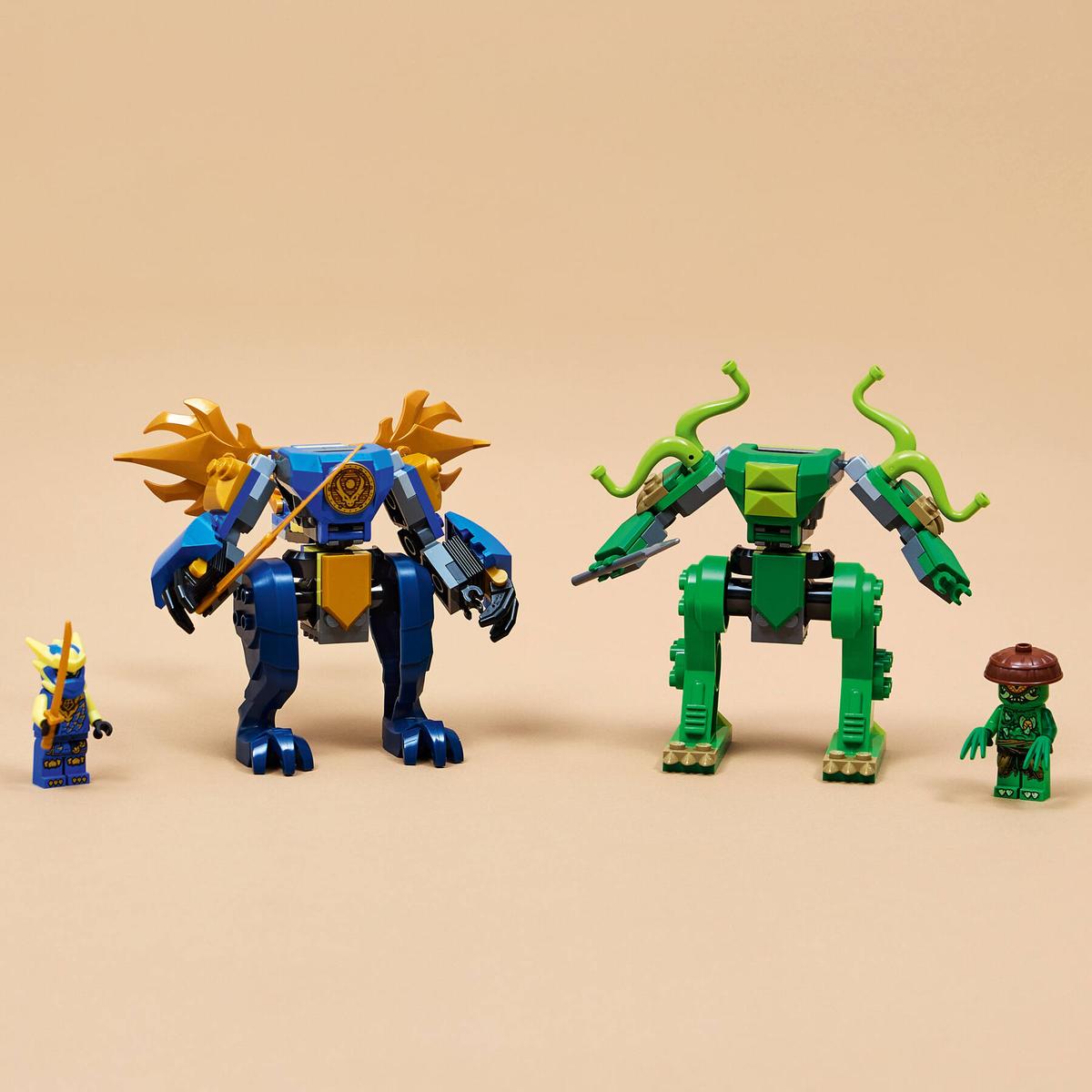 Lego, Baubare Figuren, Drachen, Blaues Modell, Grünes Modell