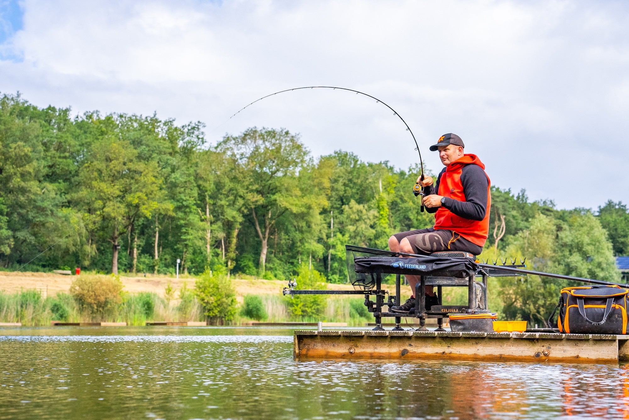 Fischen, Im Freien, Wasser, Landschaft, Handtasche