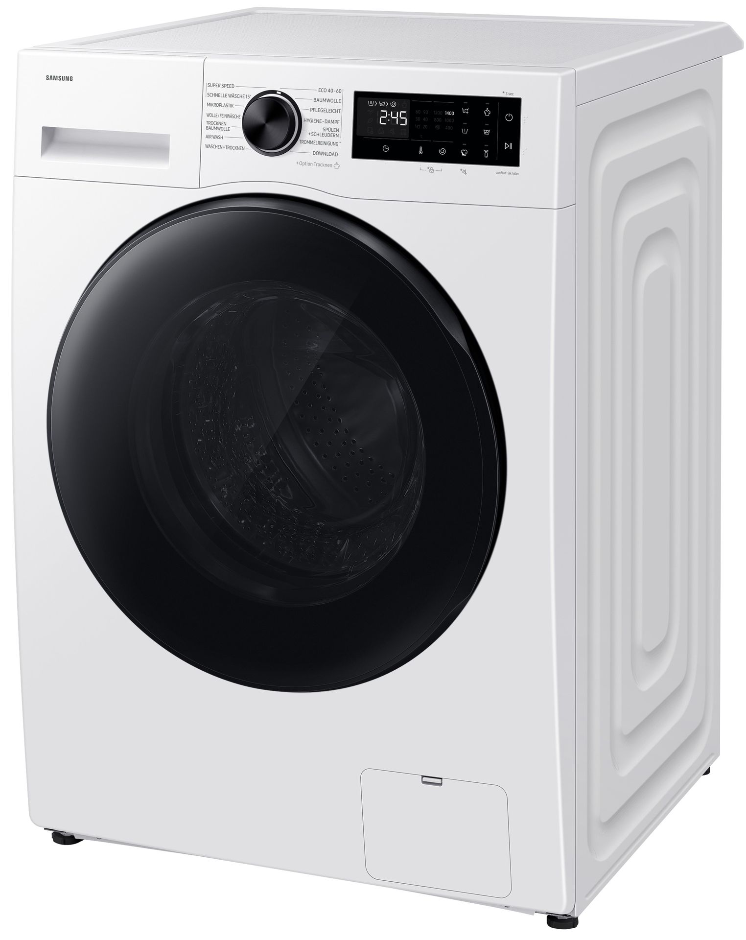 Waschmaschine, Frontlader, Waschautomaten, Hochglanz, Schwarz