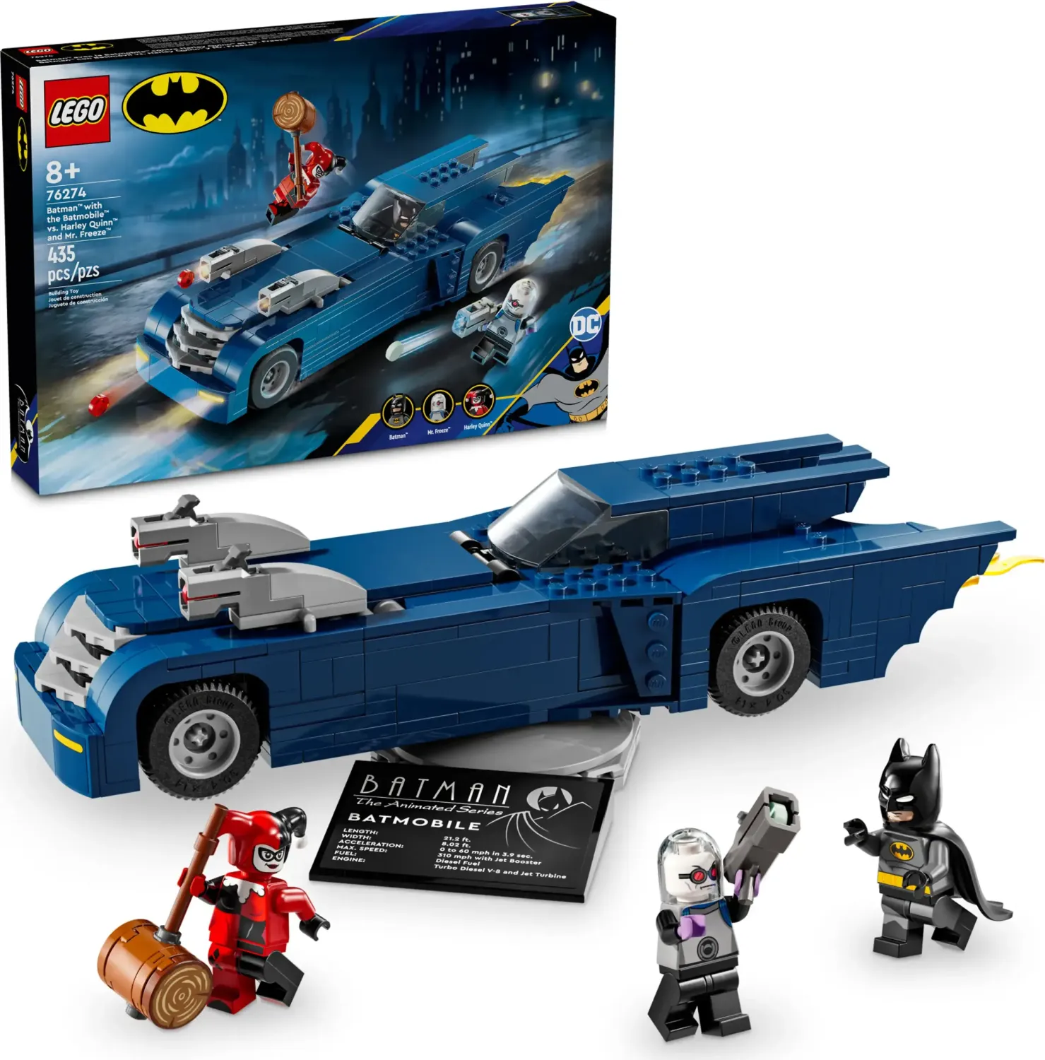 Batman im Batmobil vs. Harley Quinn und Mr. Freeze Batman im Batmobil vs. Harley Quinn und Mr. Freeze