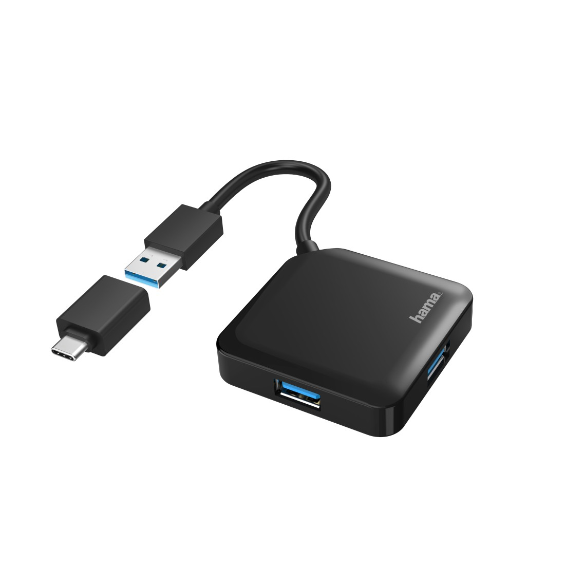 USB-Hub, 4 Ports, USB 3.2 Gen1, 5 Gbit/s, inkl. USB-C Adapter (200116) USB-Hub, 4 Ports, USB 3.2 Gen1, 5 Gbit/s, inkl. USB-C Adapter (200116)