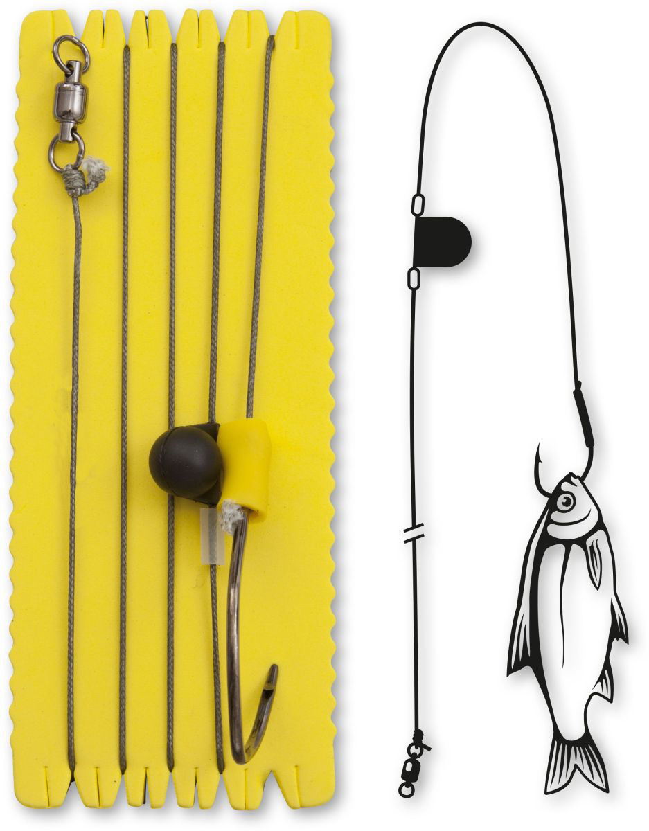 Single Hook Rig with Rattle 100kg 8/0, 1,20m Single Hook Rig with Rattle 100kg 8/0, 1,20m