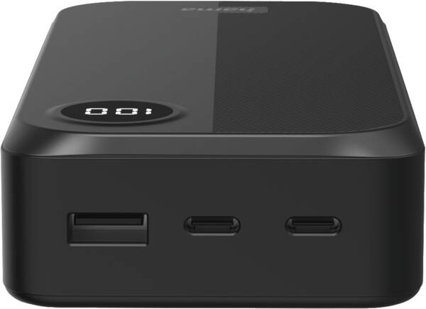 Powerbank, Tragbares Ladegerät, USB-C, USB-A, Digitalanzeige