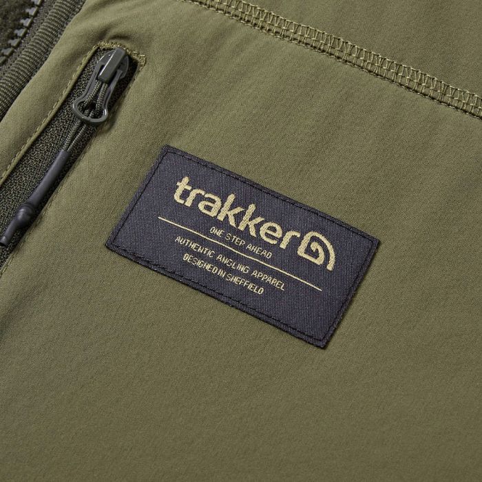 Parka, Olivgrün, Reißverschluss, Label, Trakker