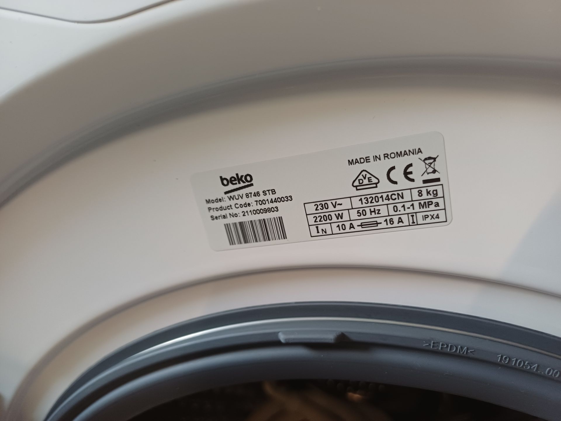 WUV8746STB (BEKO) Aussteller