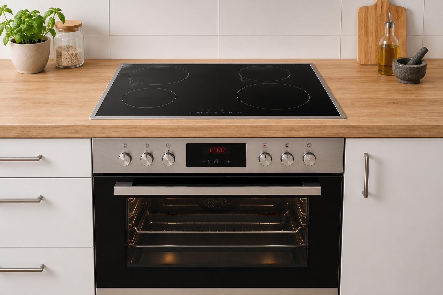induktionskochfeld, elektroherd, glasoberfläche, backofen, küche messerplatten?