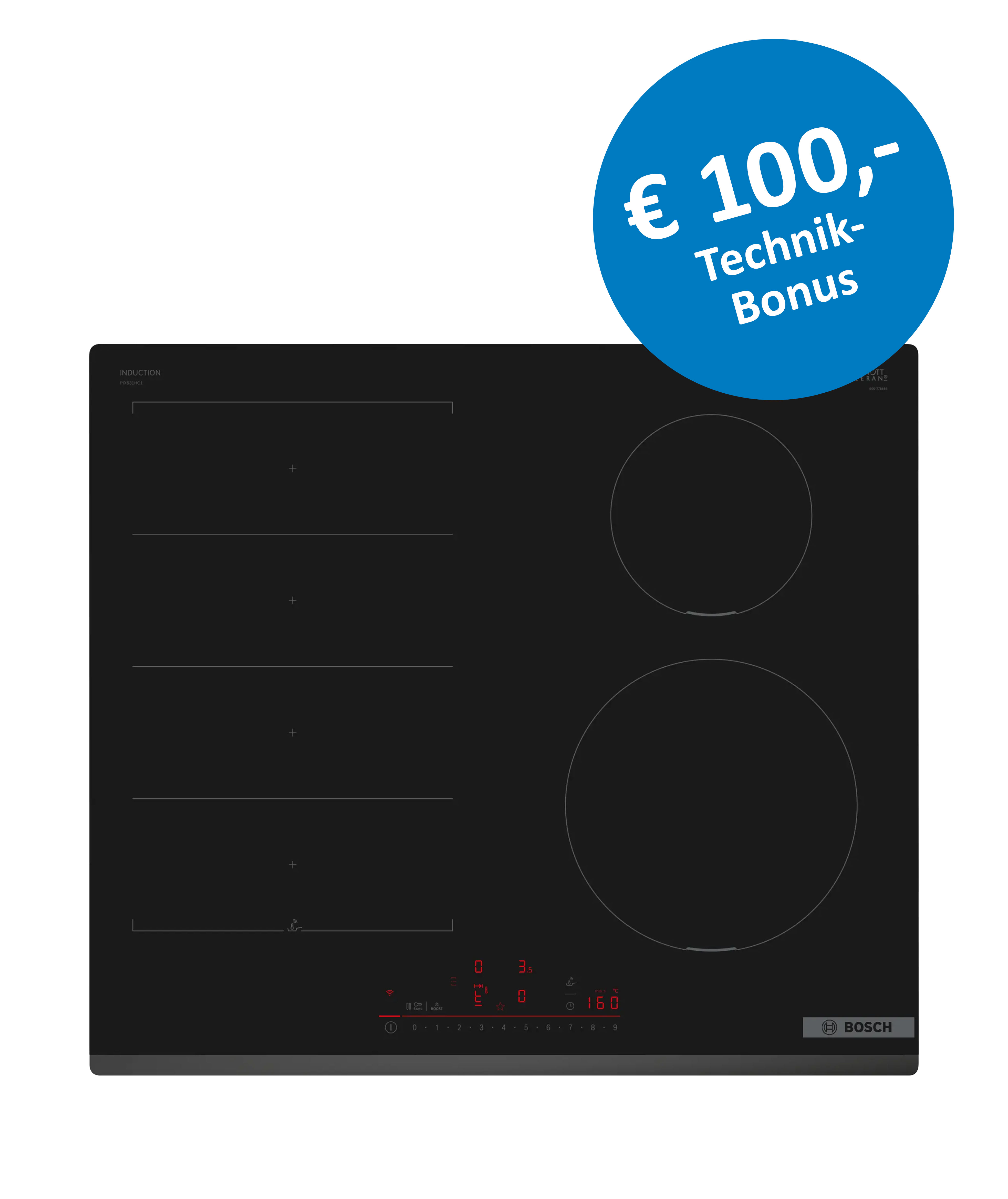induktion-herd, elektro-kochfeld, glas-keramik, touch-controls, Bosch-logo