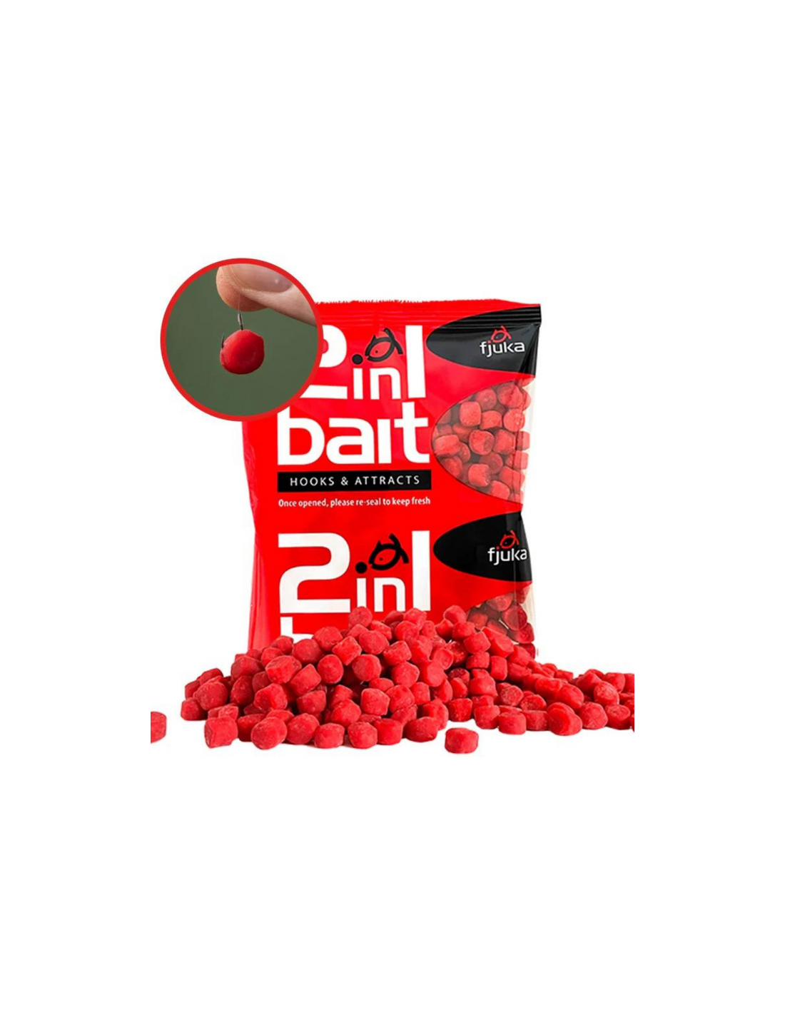 Fjuka Baits 2in1Rot 3mm Micro 195gr. Beere, Obst, Produzieren, Himbeere, Ketchup