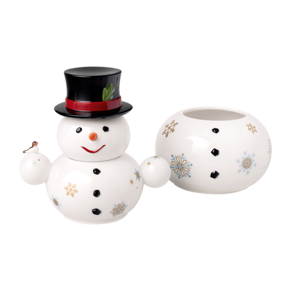 Schneemann Dose Natur, Draußen, Töpfern, Winter, Porzellan