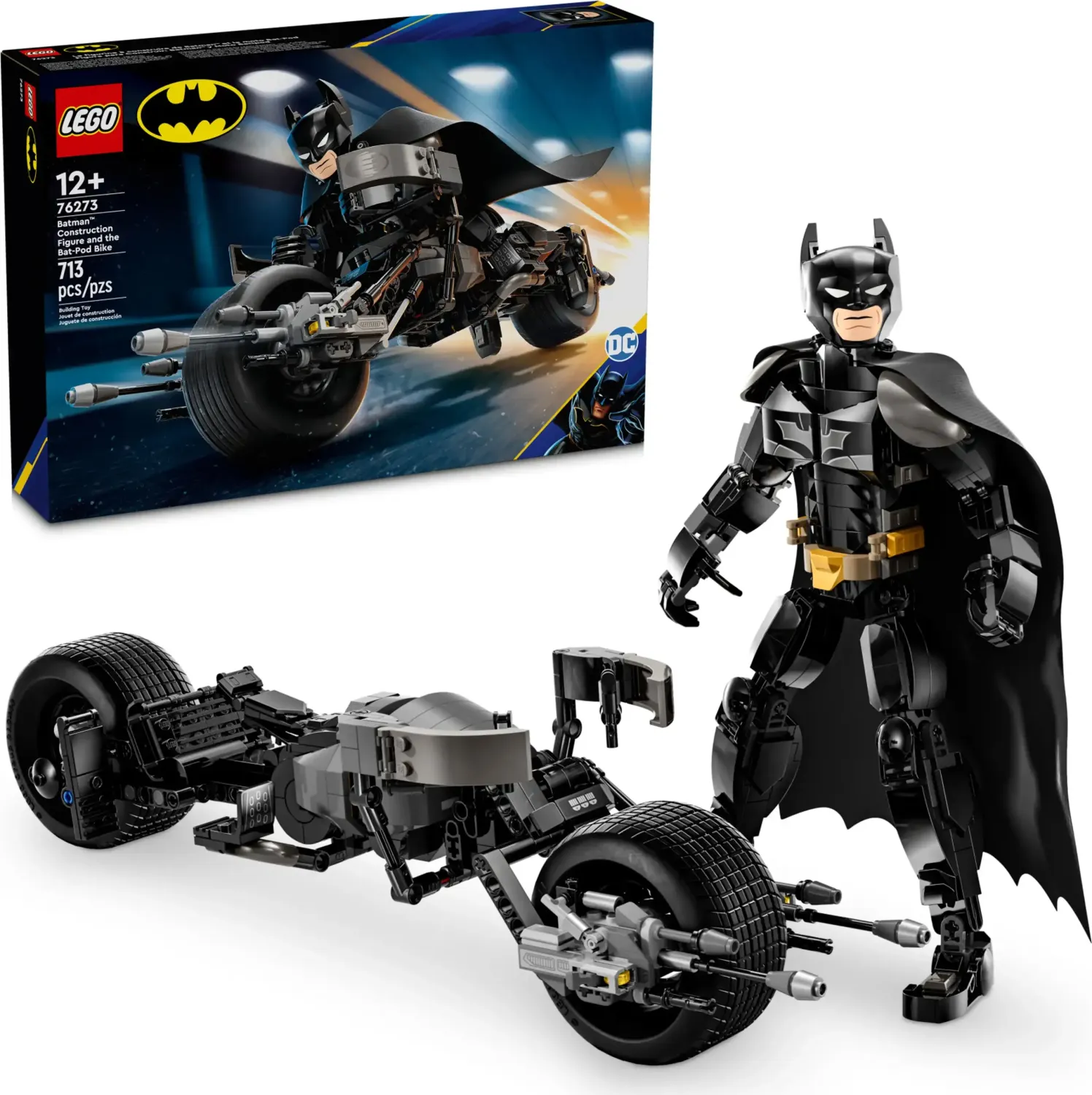 Batman Baufigur mit dem Batpod Batman Baufigur mit dem Batpod