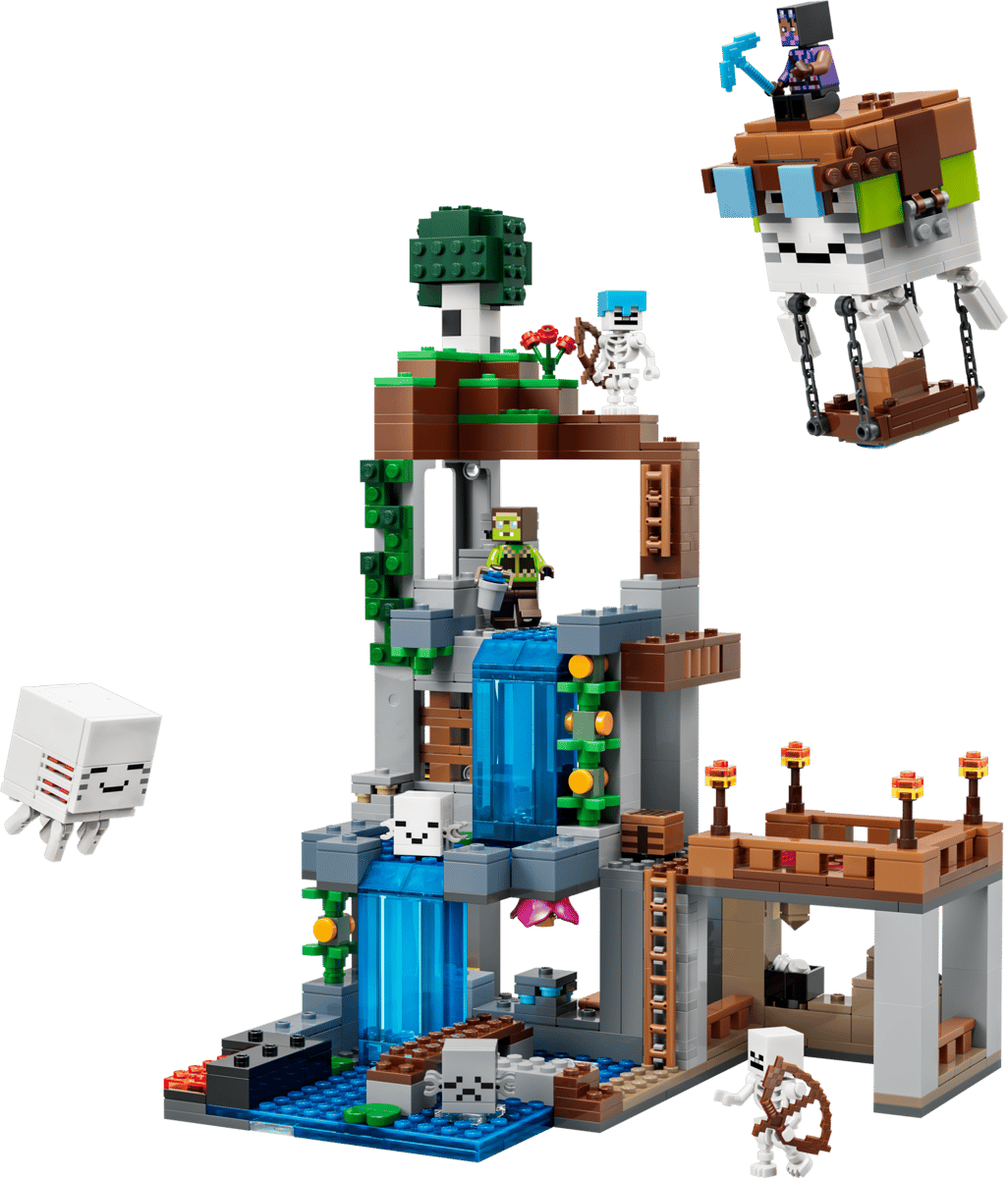 lego set, block figure, waterfall, Wasserfall, Konstruktion