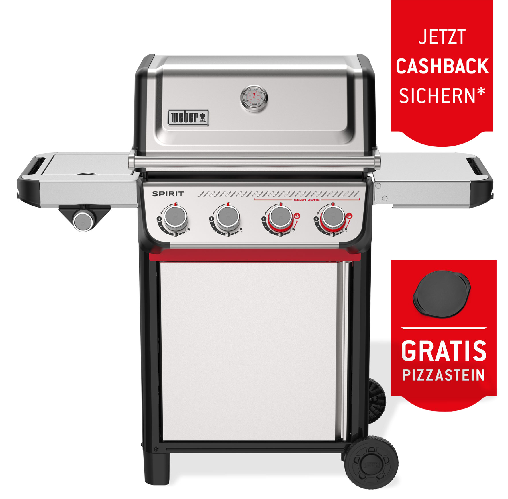 Grill, Gasgrill, Spirit, Edelstahl, Thermometer