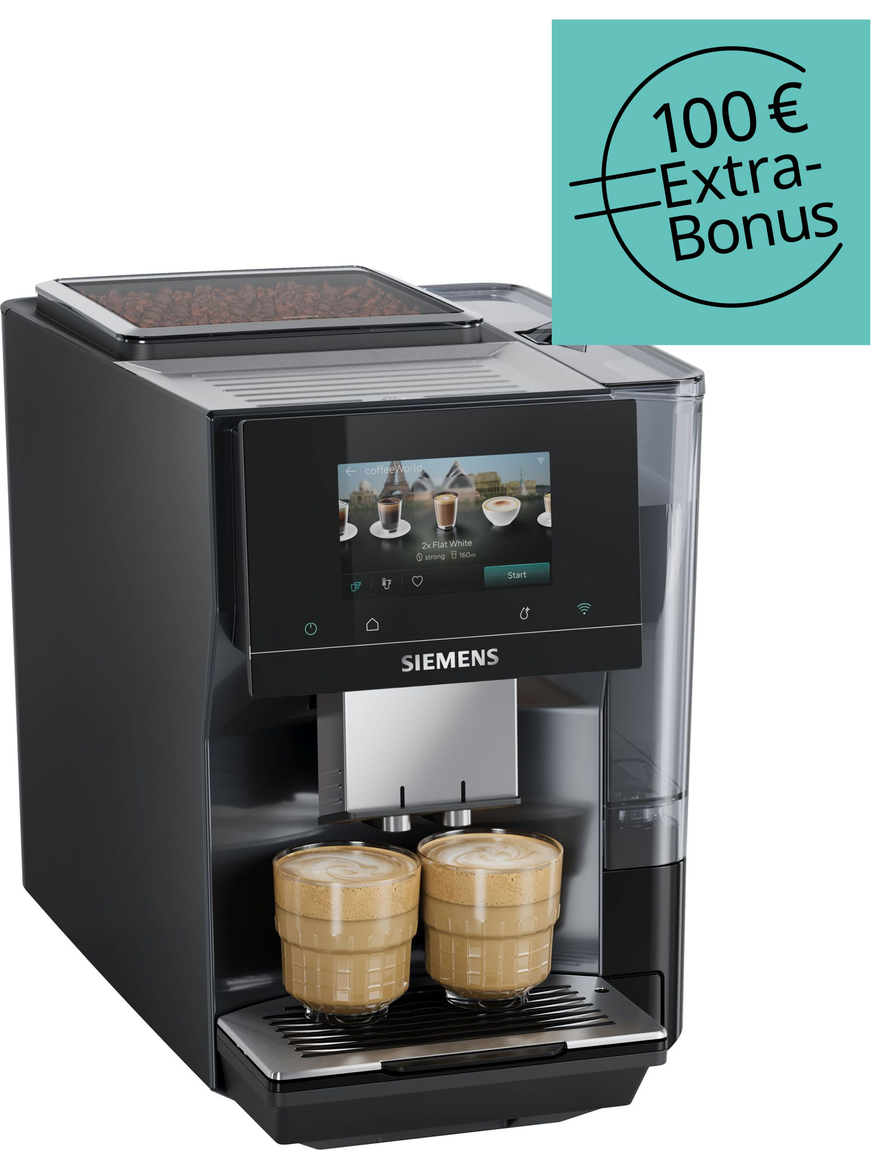 Kaffeemaschine, Espressomaschine, Kaffeezubereitung, Schwarz, Touchscreen