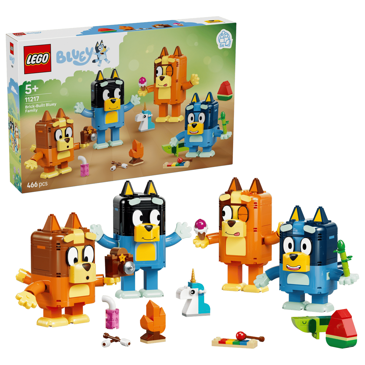 Lego Bluey Set, Steinbaufiguren, Tierfiguren, Kinder Spielzeug, 46 Teile