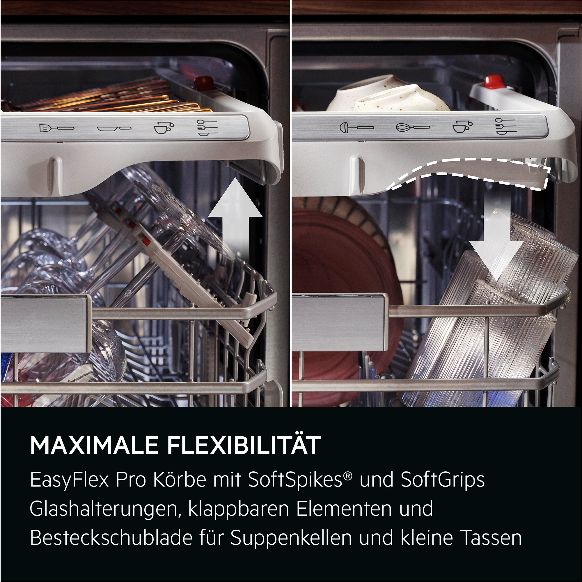 Geschirrspüler, Schublade, Glasbehälter, Spülmaschine, Flexibilität